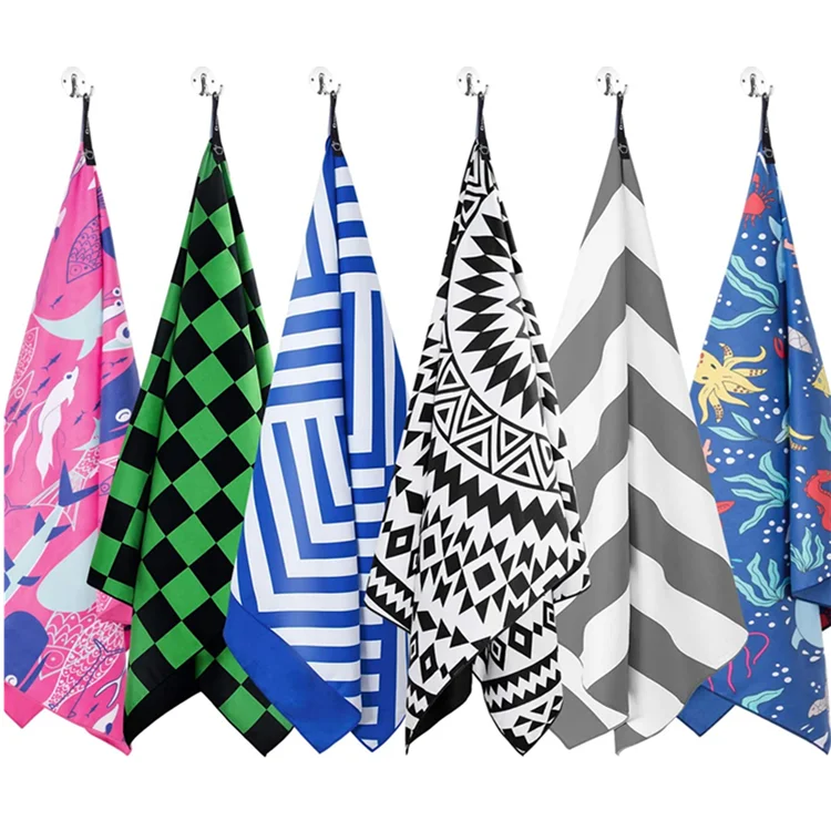 Microfiber Striped Sand Free Beach Towel Fast Drying Lightweight Travel - Image 6