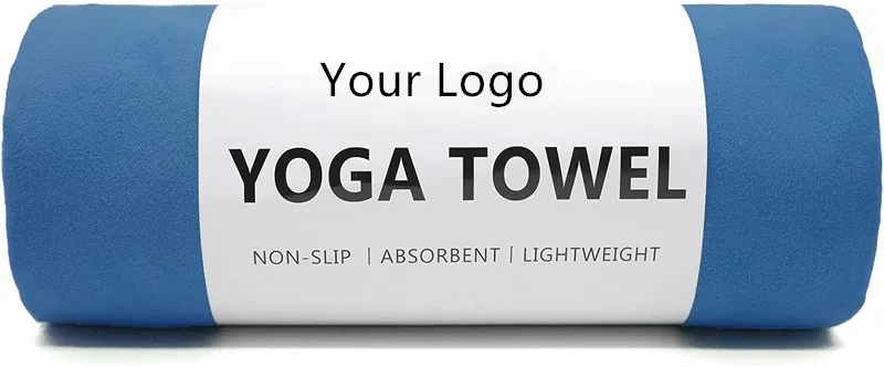Microfiber Suede Hot Yoga Towel Roll Non-slip Grip Dots Custom Logo
