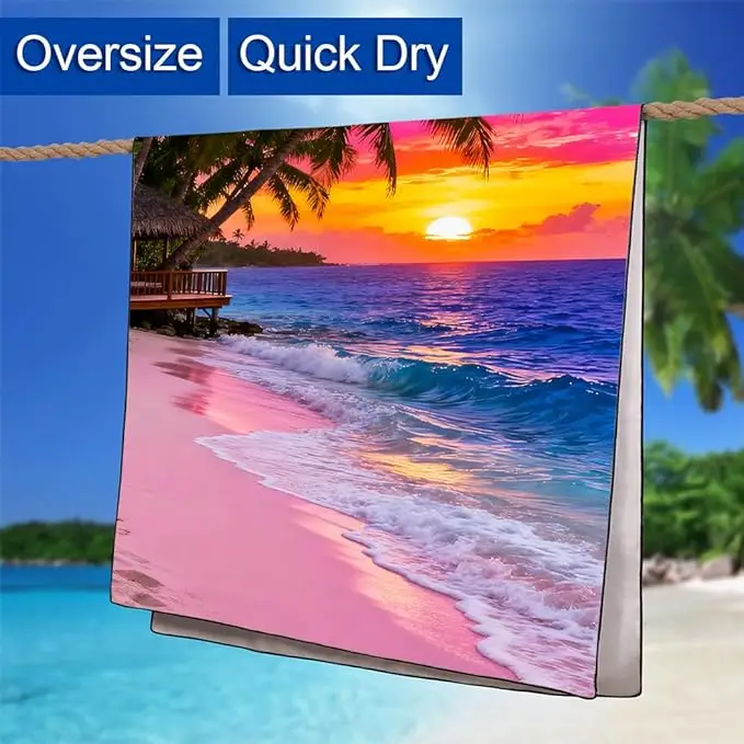 Microfiber Suede Sport Towel Absorbent Quick Dry Travel Surfing Swimming Fitness - Image 5