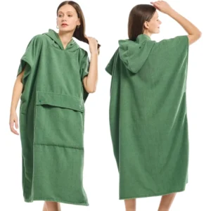 Microfiber Surf Poncho Hoodie with Pocket Super Absorbent Towel for Men Women