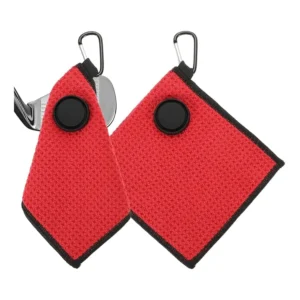 Microfiber Waffle Golf Towel with Carabiner Clip Absorbent Quick Dry Cleaning