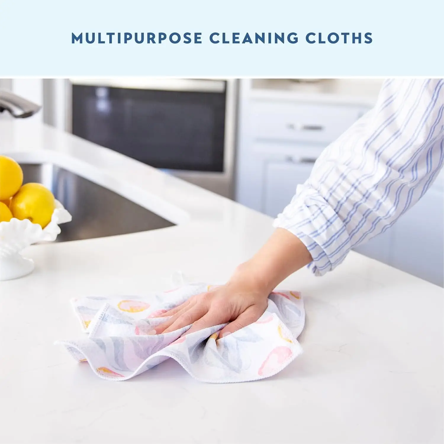 Microfiber Waffle Weave Dish Cloth Quick-Dry Absorbent Tea Towel Sponge Alternative - Image 2