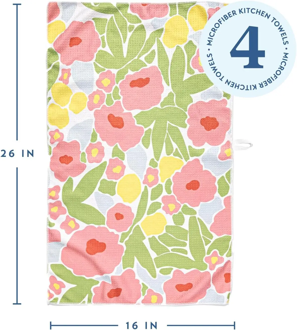 Microfiber Waffle Weave Dish Towel Quick-Dry Absorbent Custom Pattern Sustainable - Image 6