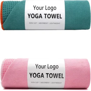 Microfiber Woven Ant-Slip Yoga Towel Quick-Dry with Grip Dots Custom Logo