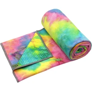 Microfiber Yoga Towel with Grip Dots Anti-Slip Sweat Absorbent Hot Yoga Mat for Pilates Workout