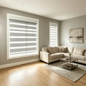 Modern Minimalist Double-layer Zebra Shades Blackout Custom Sizes Living Room Bedroom