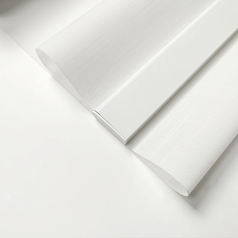 Modern Minimalist White Motorized Roller Shades for Indoor Windows - Image 5