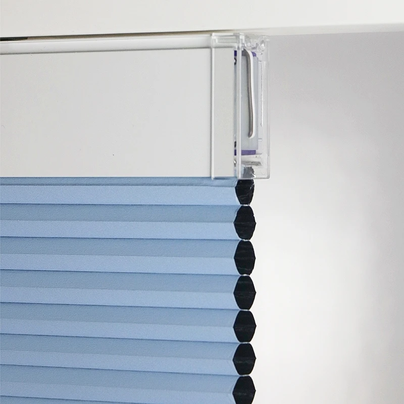 Motorised Honeycomb Shade Fabric Built-In Installation Vertical Pattern Plain - Image 4