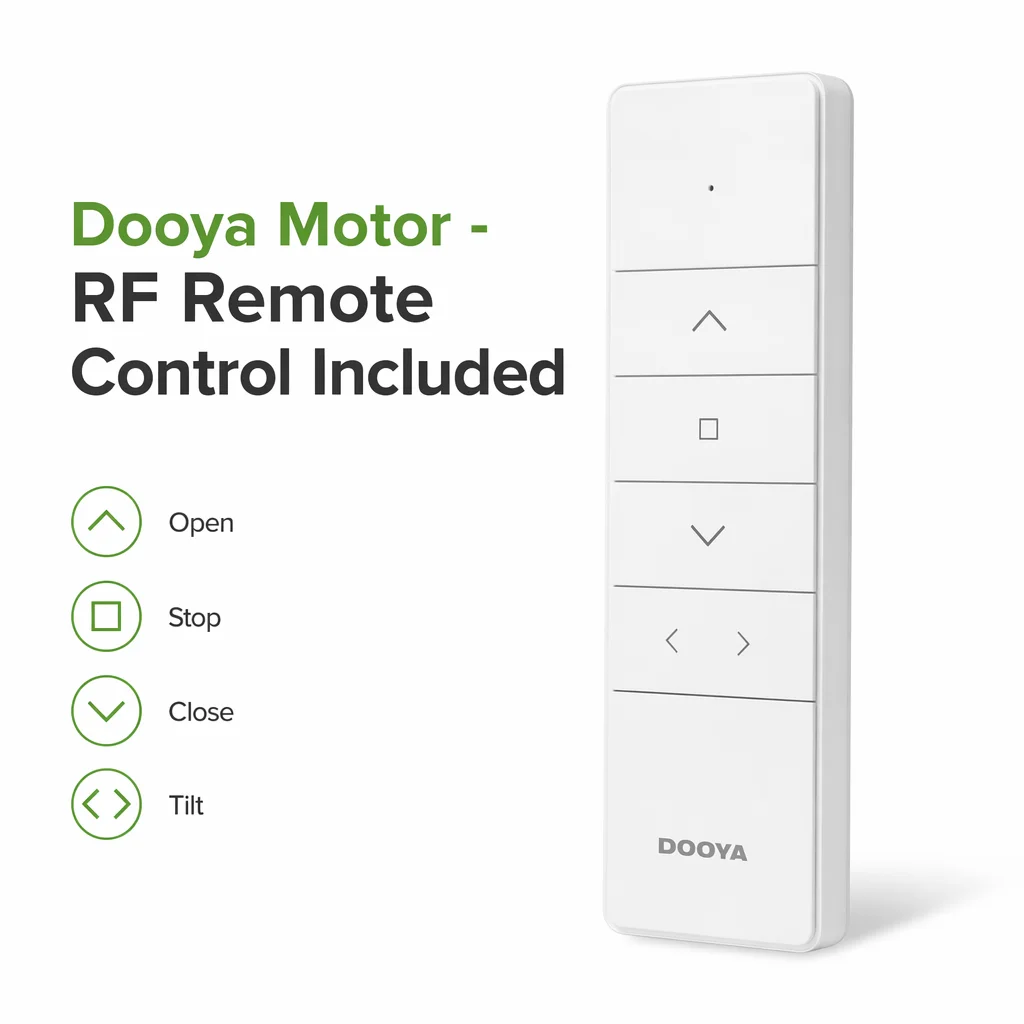 Motorized 50mm Wood Blinds White UV Blocking RF Remote Custom Size Living Room - Image 3