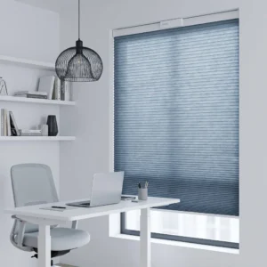 Motorized Honeycomb Blinds Cordless Remote Control UV Blocking Polyester Custom Size