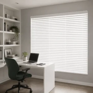 Motorized Honeycomb Wood Blinds 50mm UV Blocking Eco-Friendly White