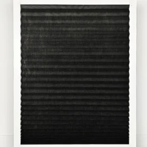 Natural Eco-Friendly Non-Woven Fabric Vertical Pinhole Curtains Easy Built-In Installation No Drill UV