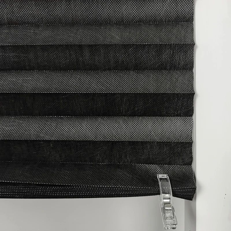 Natural Eco-Friendly Non-Woven Fabric Vertical Pinhole Curtains Easy Built-In Installation No Drill UV - Image 4