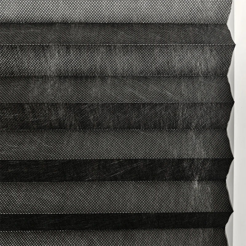 Natural Eco-Friendly Non-Woven Fabric Vertical Pinhole Curtains Easy Built-In Installation No Drill UV - Image 5