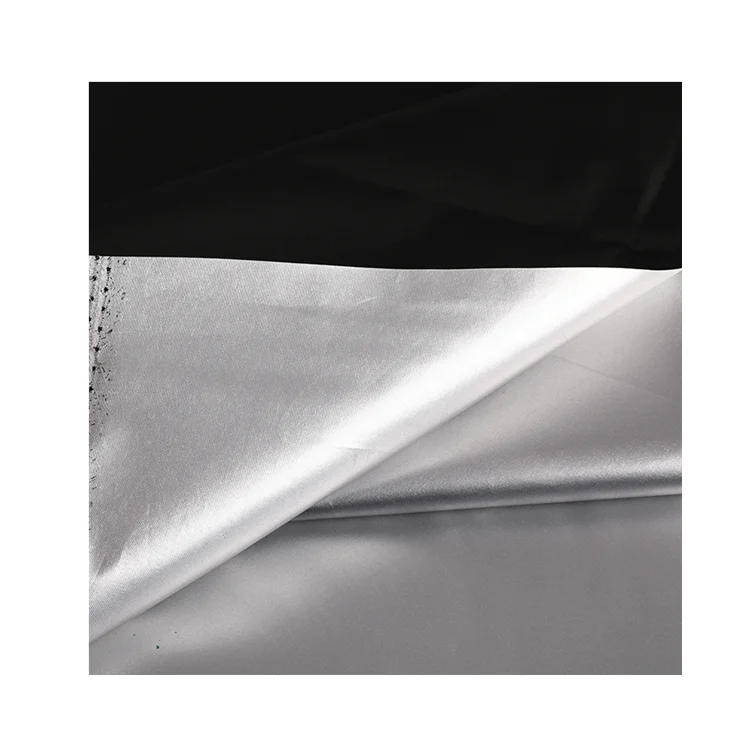 No MOQ 190T 210T 100 Percent Polyester Taffeta Fabric Silver Coating Tent Stock