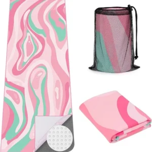 Non-Slip Microfiber Yoga Mat Towel 63x183cm Hot Yoga Pilates with Bag