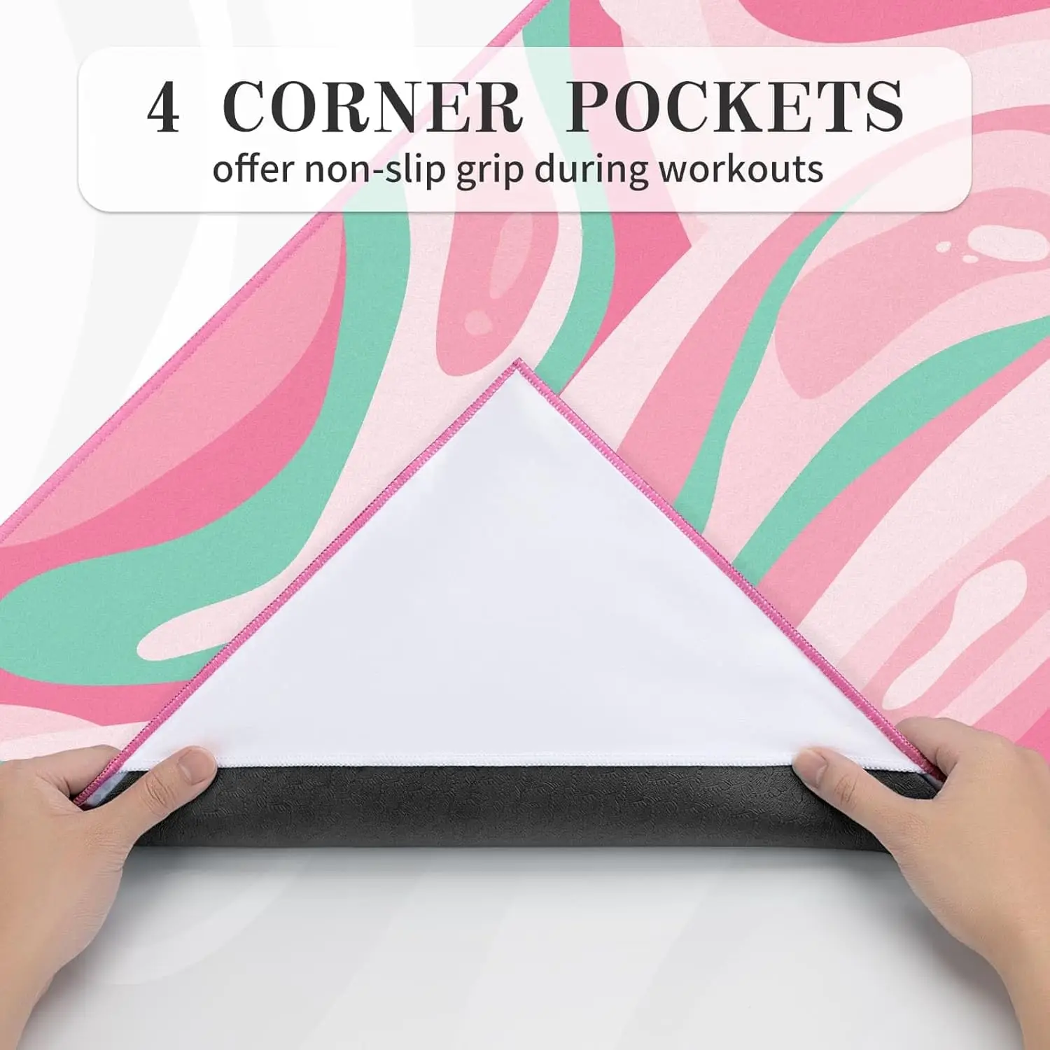 Non-Slip Microfiber Yoga Mat Towel 63x183cm Hot Yoga Pilates with Bag - Image 6