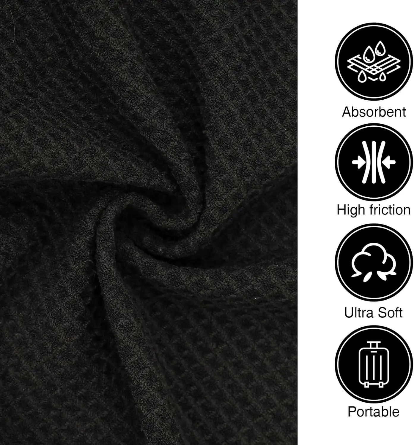 Non-Slip Microfiber Yoga Towel Waffle Sweat Absorbent Hot Yoga Mat Fitness Towel - Image 3