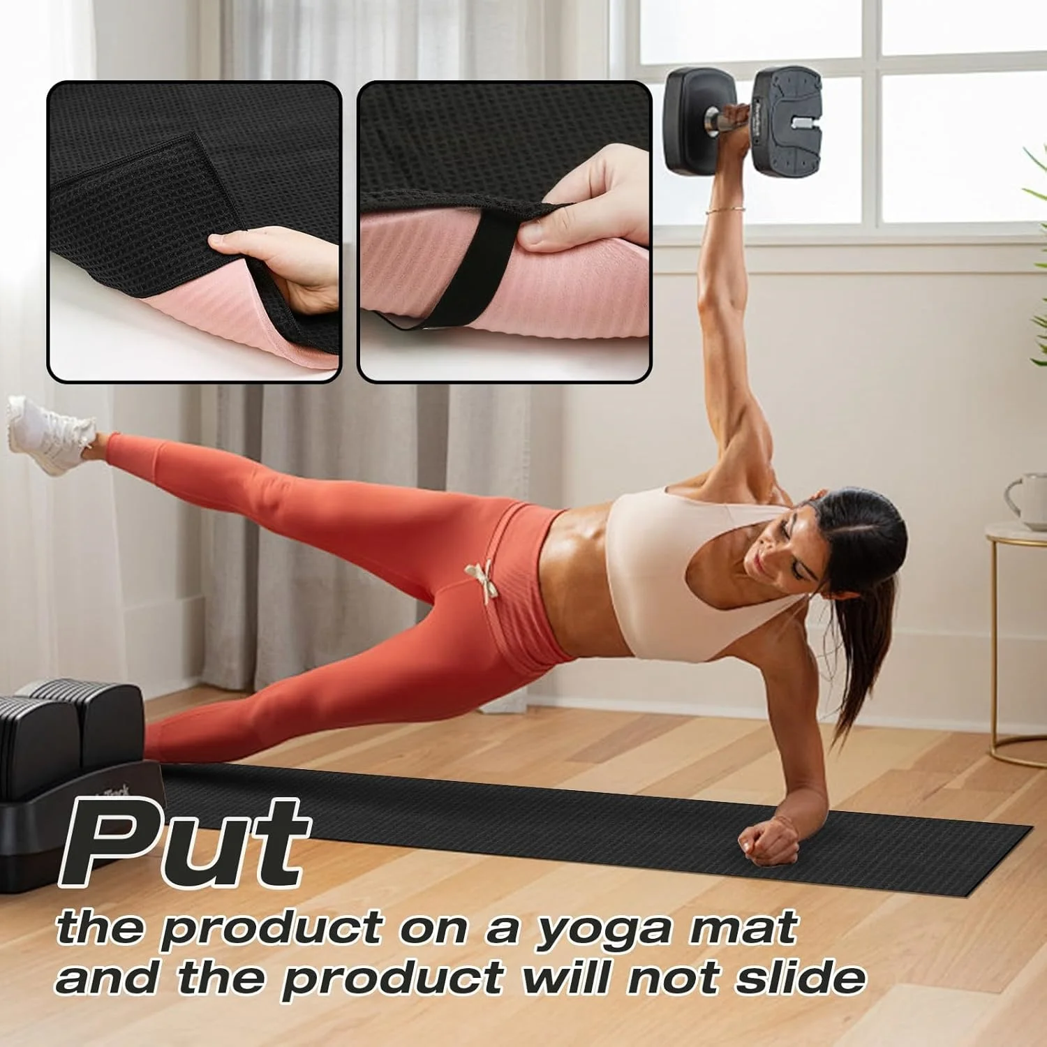 Non-Slip Microfiber Yoga Towel Waffle Sweat Absorbent Hot Yoga Mat Fitness Towel - Image 4