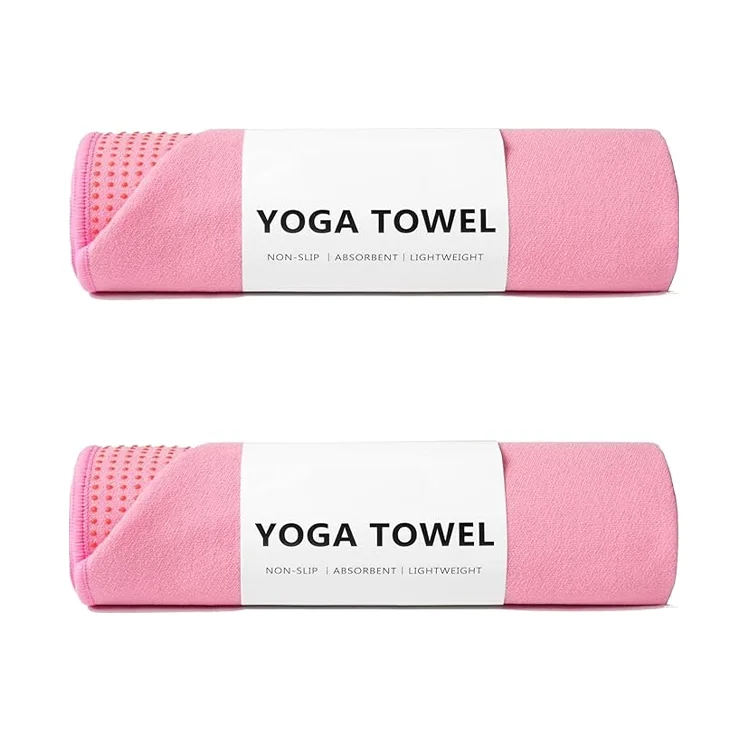 Non-Slip Microfiber Yoga Towel with Grip Dots Quick Dry Hot Yoga Mat Towel