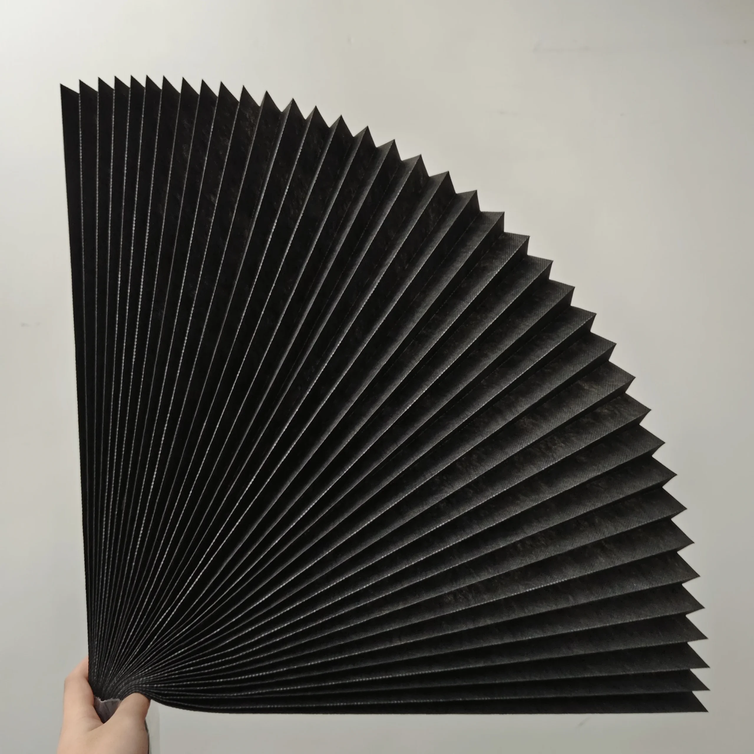 Non-Woven Pleated Shades Blinds Vertical Pattern Built-In Installation Everyday Use