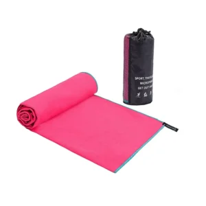 OEM Eco-Friendly Microfiber Gym Towel Quick Dry Antimicrobial 2-Sided Print Travel with Bag