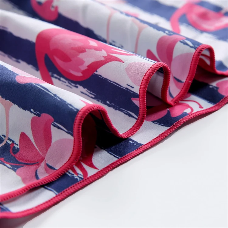 OEM Eco-Friendly Microfiber Gym Towel Quick Dry Antimicrobial 2-Sided Print Travel with Bag - Image 3
