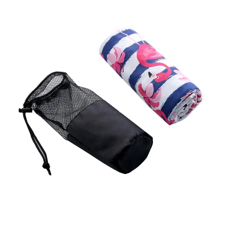 OEM Eco-Friendly Microfiber Gym Towel Quick Dry Antimicrobial 2-Sided Print Travel with Bag - Image 5