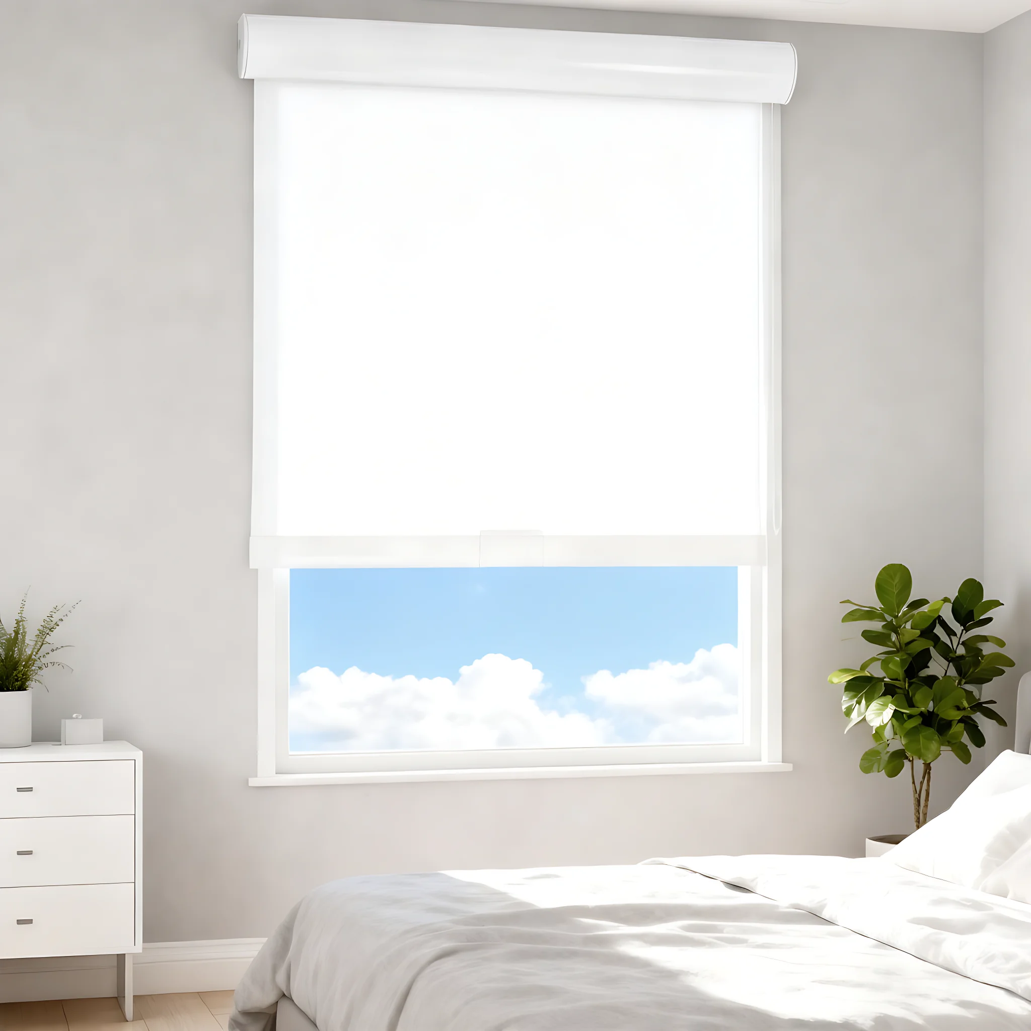 OEM Full Blackout Roller Blinds Customizable Lightproof Window Coverings