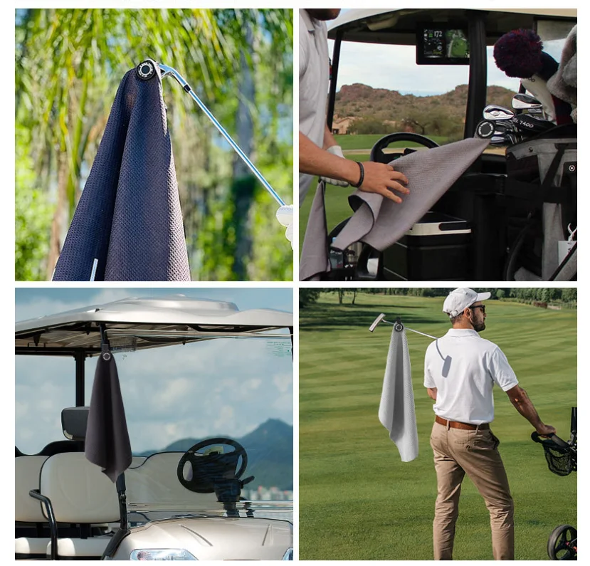 OEM Magnet Golf Towel Microfiber Rpet Waffle High Magnetic - Image 5