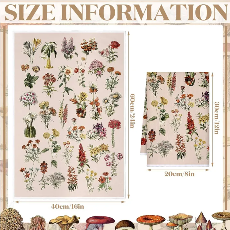 OEM Microfiber Sublimation Kitchen Tea Towel Custom Logo Round Square Roll - Image 2