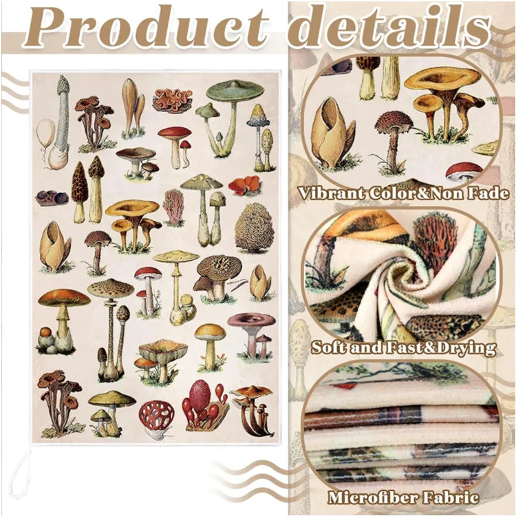 OEM Microfiber Sublimation Kitchen Tea Towel Custom Logo Round Square Roll - Image 4