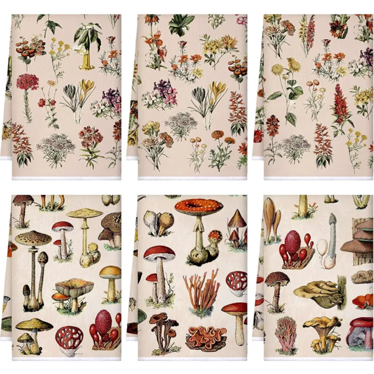 OEM Microfiber Sublimation Kitchen Tea Towel Custom Logo Round Square Roll - Image 6
