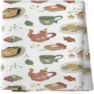 Odor-Resistant Fast-Dry Digital Print Floral Towel Recycled Antibacterial Kitchen Helper