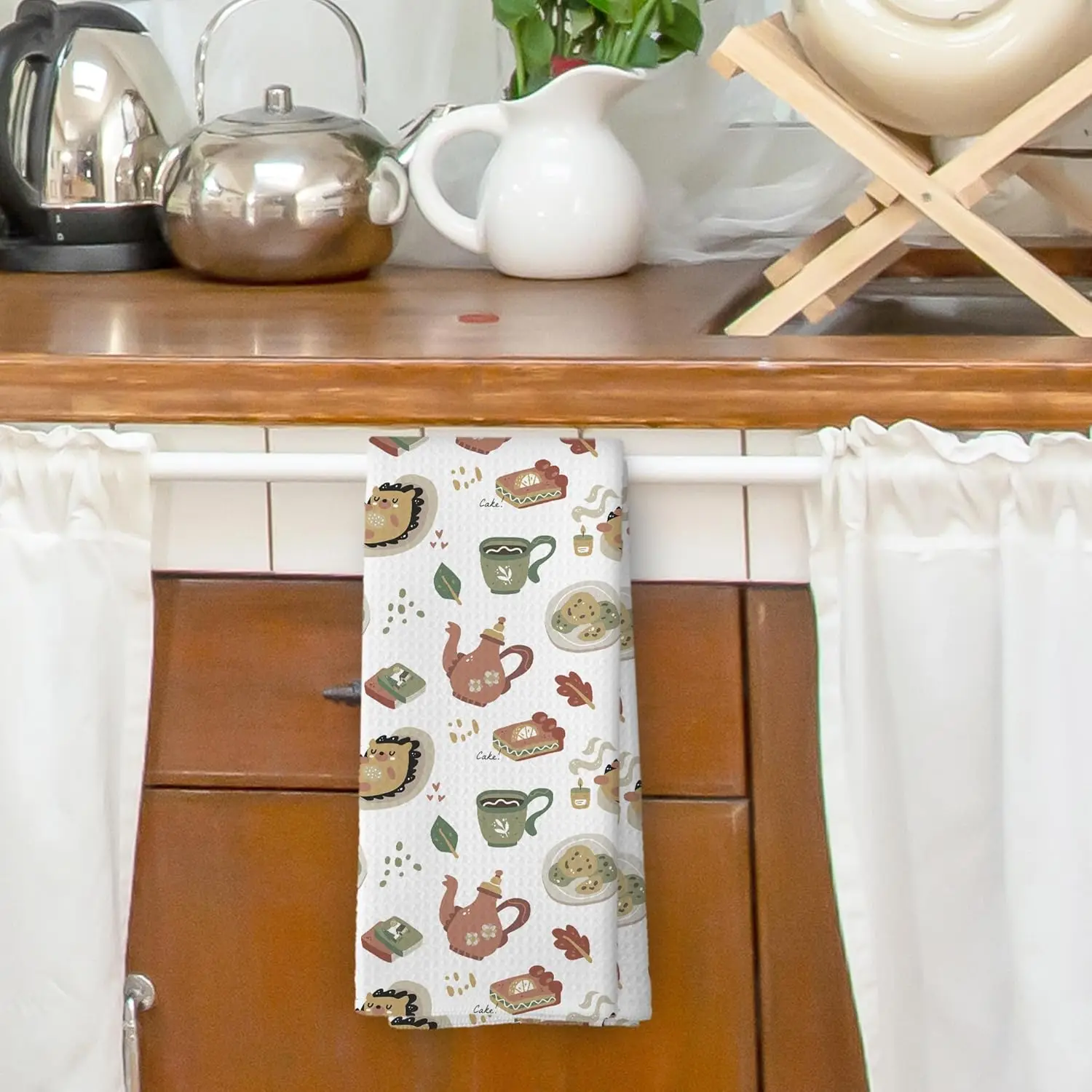 Odor-Resistant Fast-Dry Digital Print Floral Towel Recycled Antibacterial Kitchen Helper - Image 3