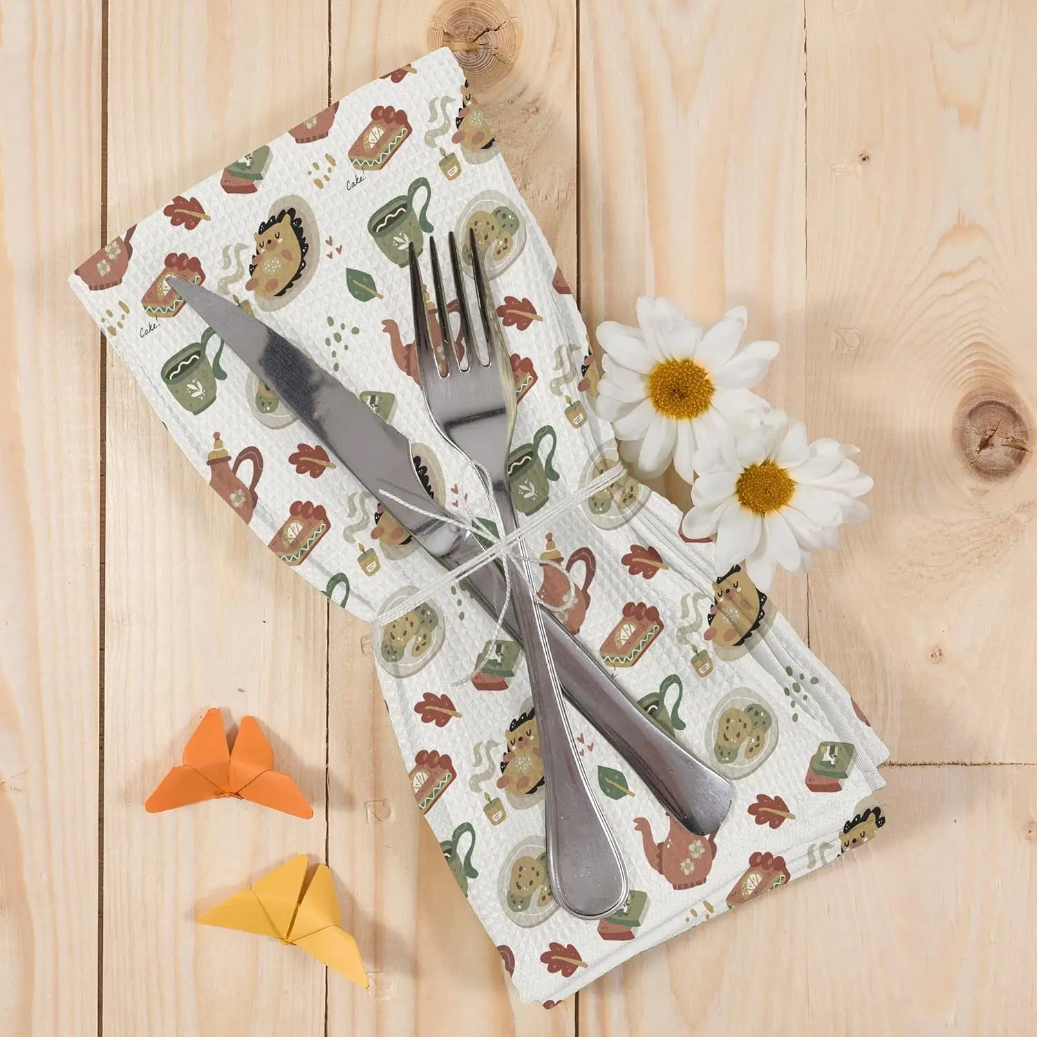 Odor-Resistant Fast-Dry Digital Print Floral Towel Recycled Antibacterial Kitchen Helper - Image 4