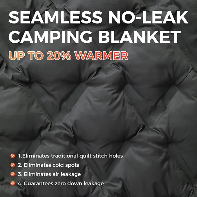 Outdoor Custom Down Puffy Blanket Waterproof Windproof Lightweight Easy Carry - Image 4