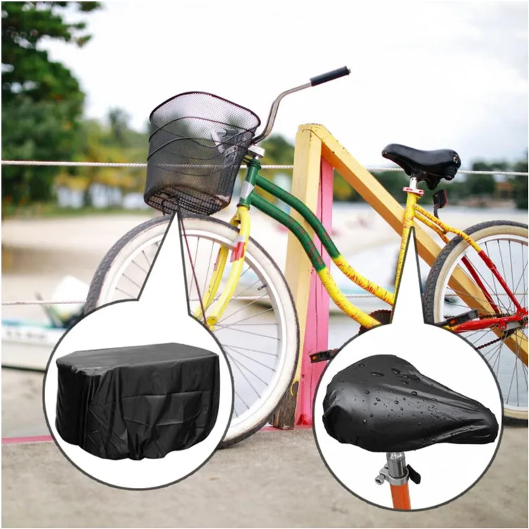 Oxford Fabric Bicycle Basket and Seat Rain Covers Stable Solid Waterproof with Oxford Bag Packing - Image 3