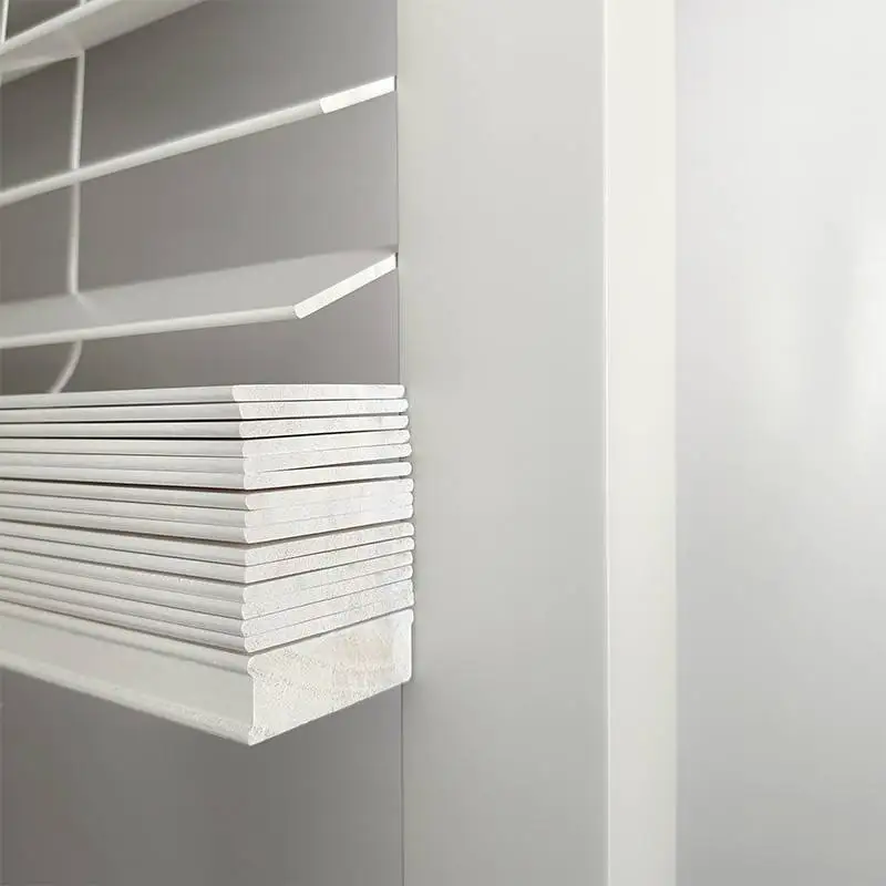 PVC Venetian Blinds 63mm White Crown Headrail Tilt Wand Pull Cord Privacy UV Blocking Custom Size - Image 5