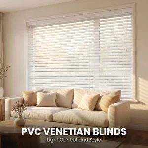 PVC Vertical Blinds 50mm Painted Cord System UV Blocking Eco-Friendly Custom Size