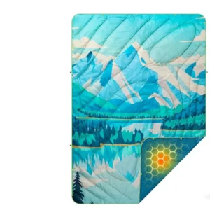 Packable Water Resistant Down Throw Quilt for Camping Hiking Picnic Warm
