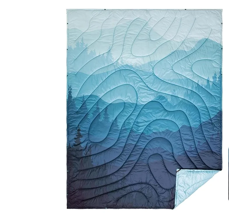 Packable Water Resistant Down Throw Quilt for Camping Hiking Picnic Warm