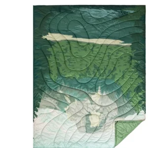 Packable Water Resistant Down Throw Quilt for Camping Hiking Picnic Warm