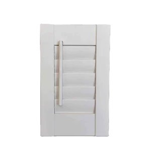 Paulownia Center Tilt Rod Shutter Plastic Universal Multiple Window Sizes for Bedroom Living Room Balcony