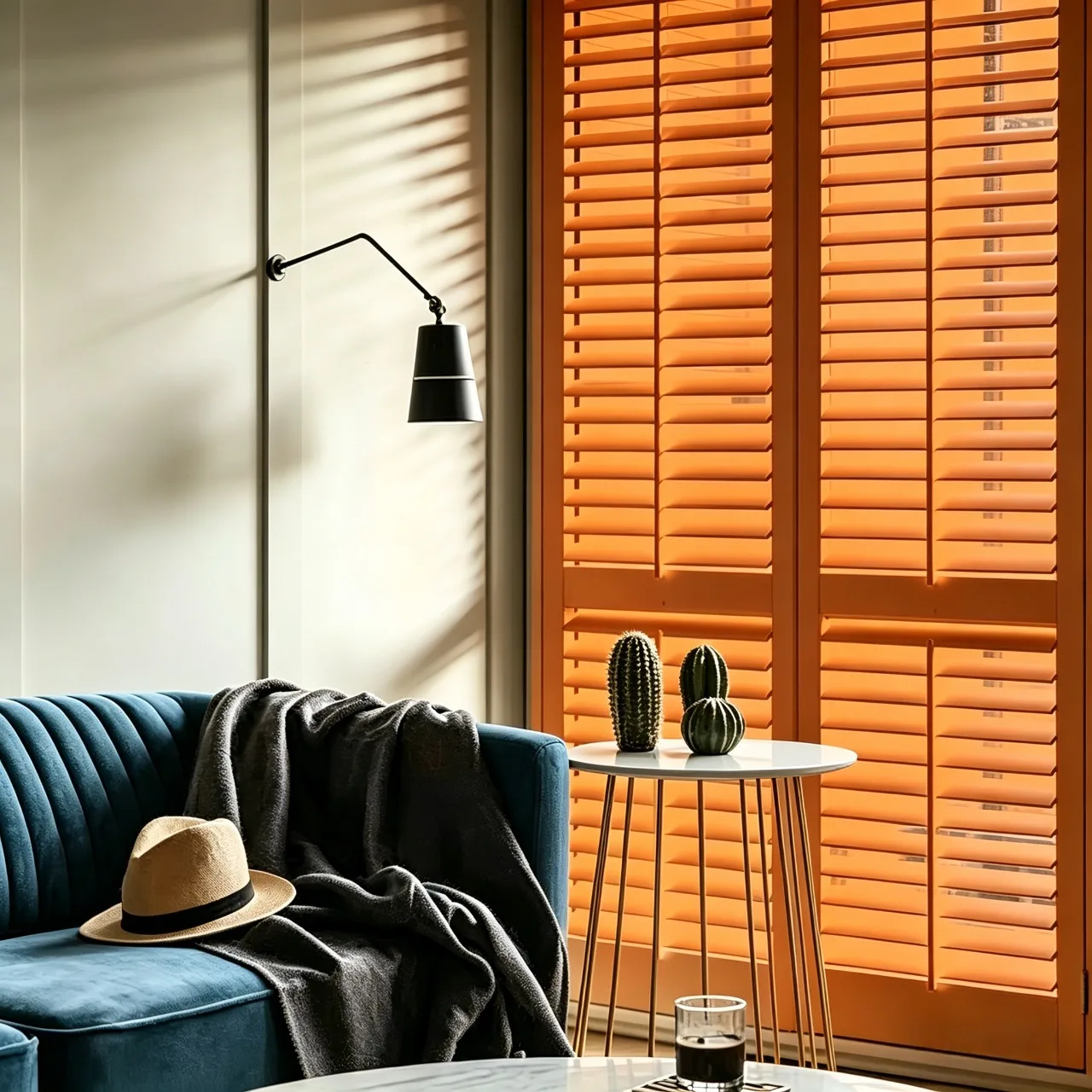 Paulownia Wood Plantation Shutters Natural Grain UV Blocking Custom Contemporary - Image 4