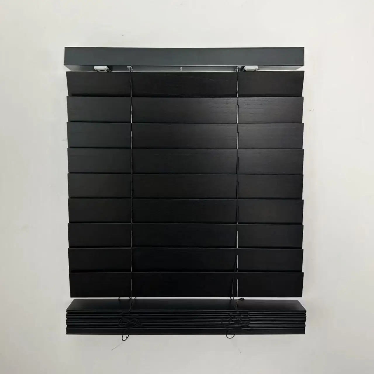 Paulownia Wood Vertical Blinds Black Match Plantation Shutters - Image 2