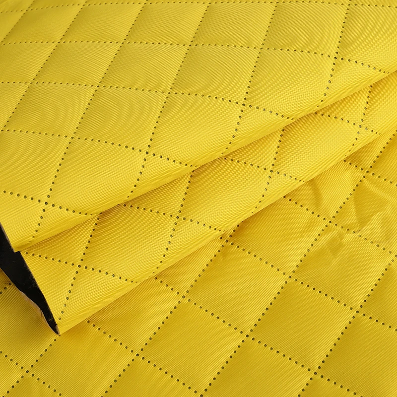 Polyester Oxford Fabric Ultrasonic Embossed Quilting Taffeta or PE Foam Backing - Image 5