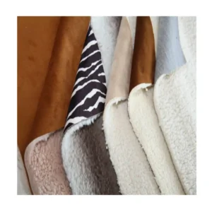 Polyester Suede Fabric Velvet Synthetic Suede Bonded Faux Fur for Garment