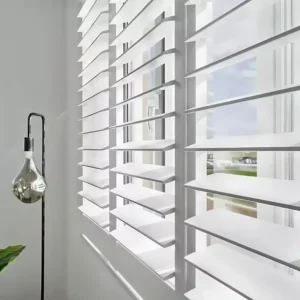 Premium Custom Wooden Shutter Window UV Blocking Eco-Friendly Home Office