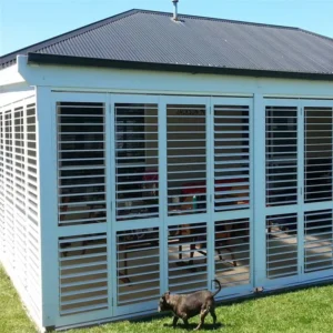 Premium Huasheng White Aluminum Alloy Horizontal Ventilation Shutter High Airflow Hotel